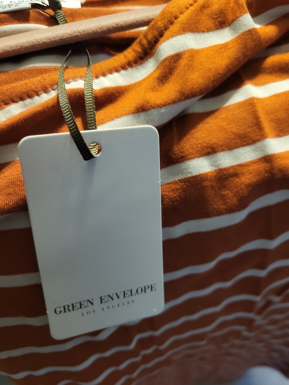 New Green Envelope Womens T Shirt Top Sz XL Short Sleeve Striped Soft - Picture 4 of 5